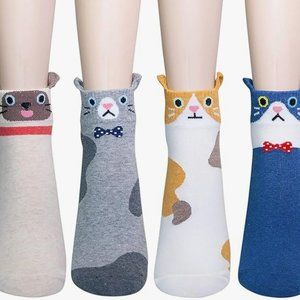 NEW! 4 pairs Cat Socks